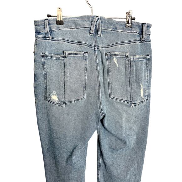 Good American Good Legs Straight Split Pockets Size 10 30 Blue 449 - Picture 5 of 8